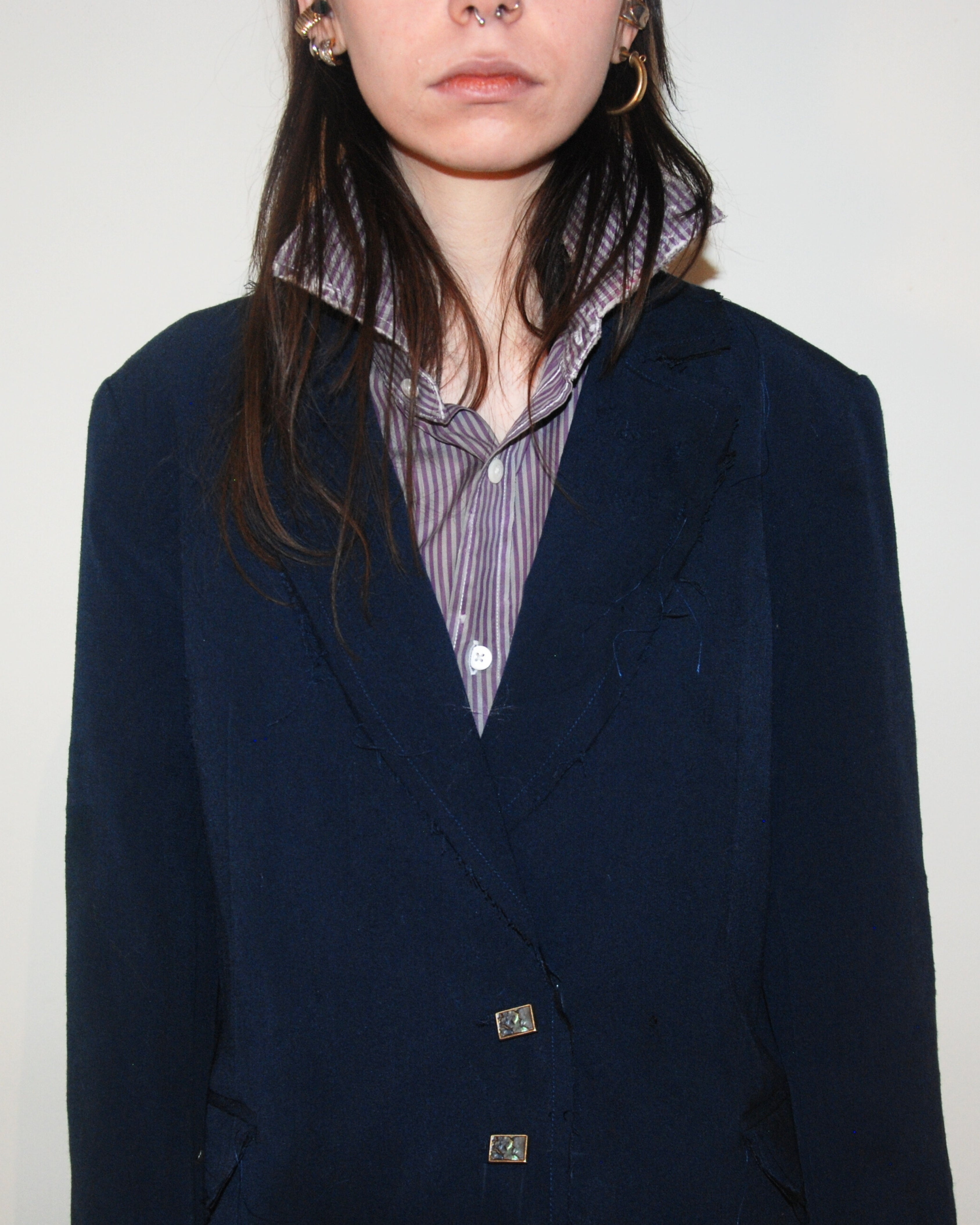 untitled 25 - distressed navy blazer