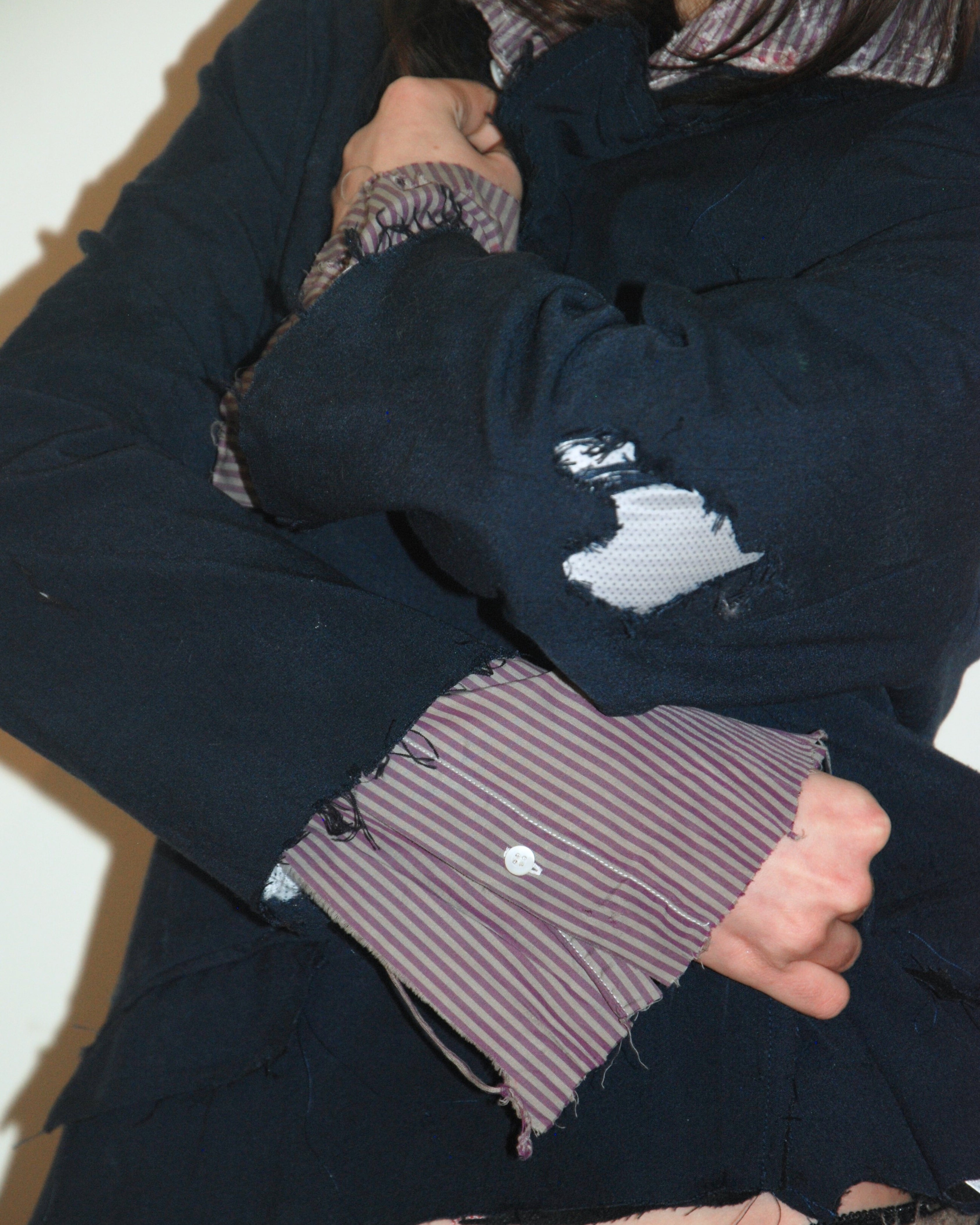 untitled 25 - distressed navy blazer