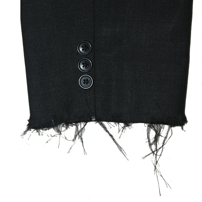 untitled 109 - black blazer with vintage jewels