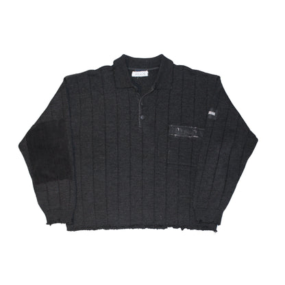 untitled 37 - distressed grey knit jumper