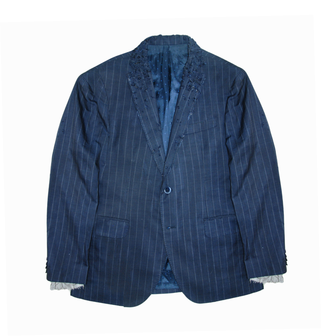 untitled 46 - navy distressed blazer