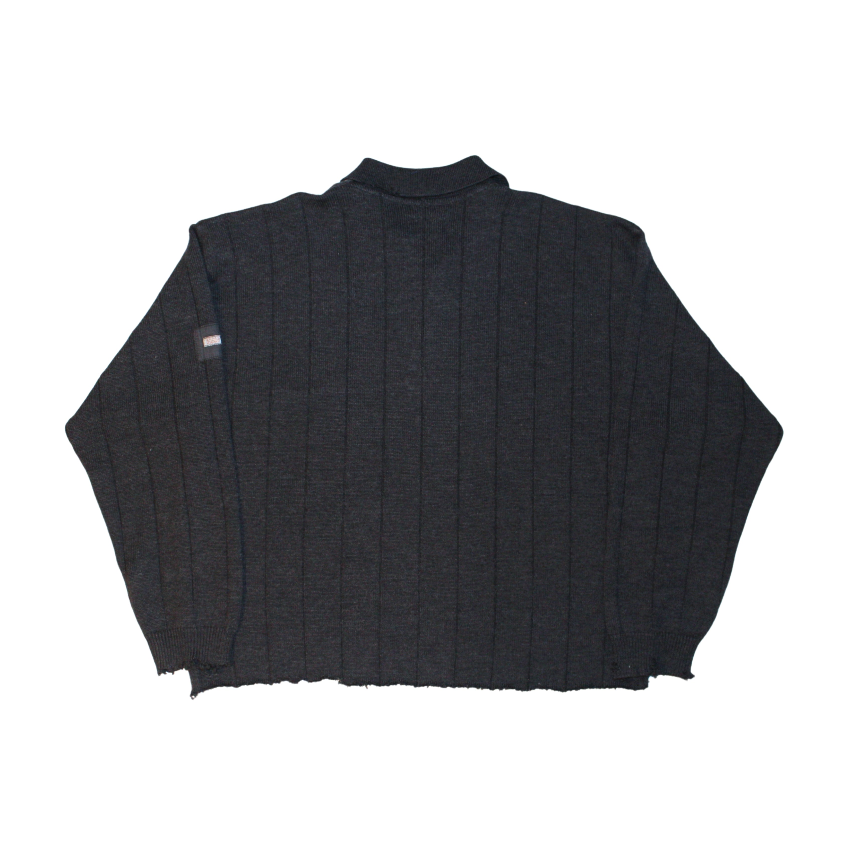 untitled 37 - distressed grey knit jumper