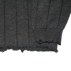 untitled 37 - distressed grey knit jumper