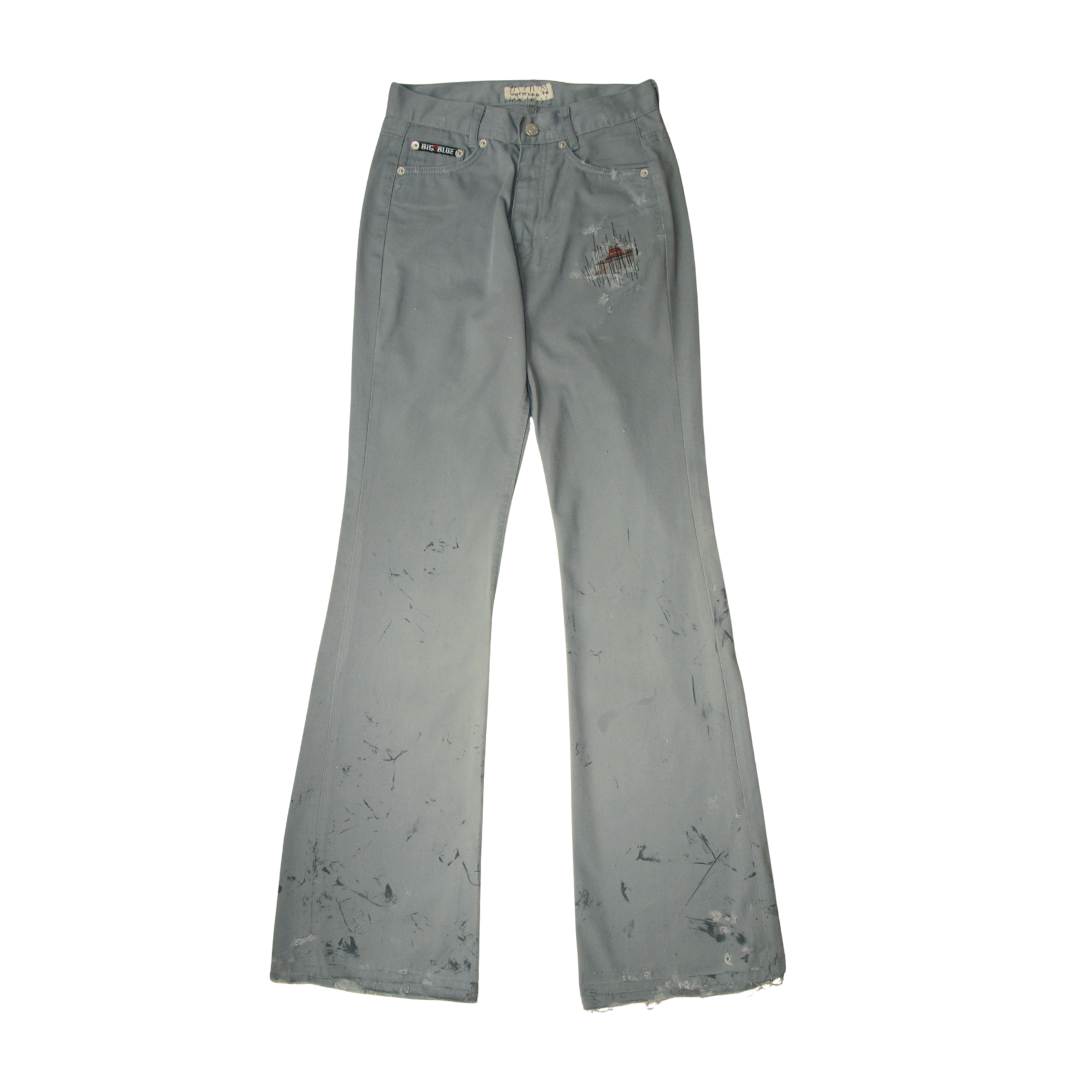 untitled 76 - grey flared patched pants