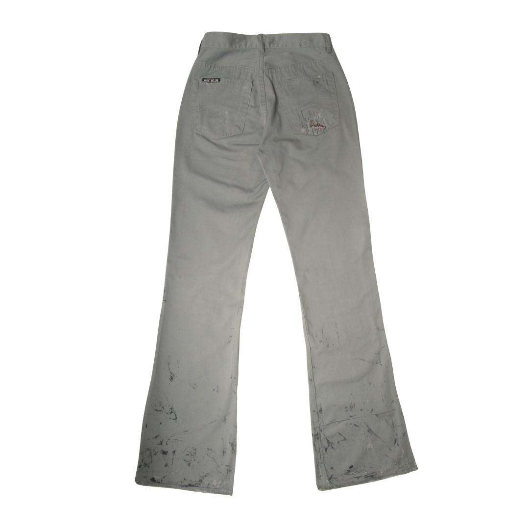 untitled 76 - grey flared patched pants