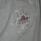 untitled 76 - grey flared patched pants