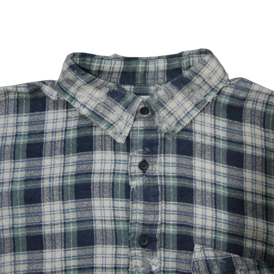 untitled 77 - ripped checked shirt