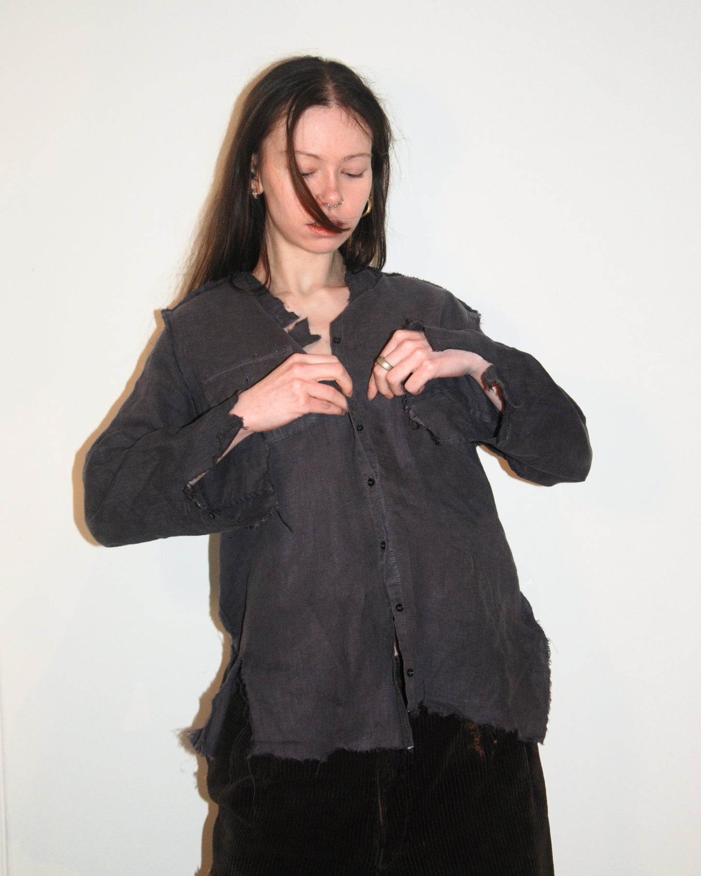 untitled 17 - purple reconstructed shirt