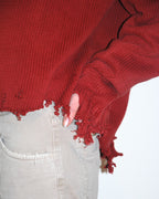 untitled 16 - red distressed jumper