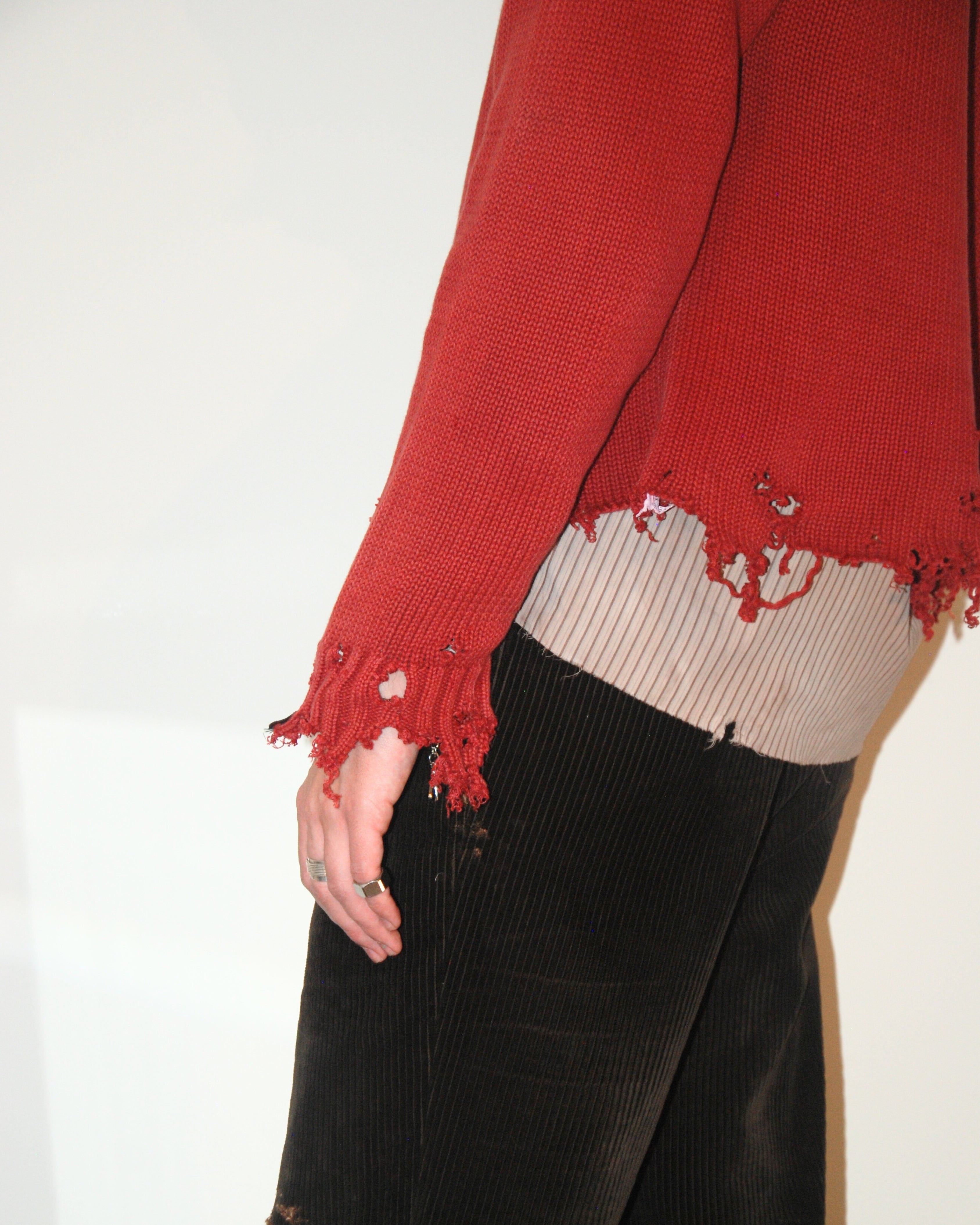 untitled 16 - red distressed jumper