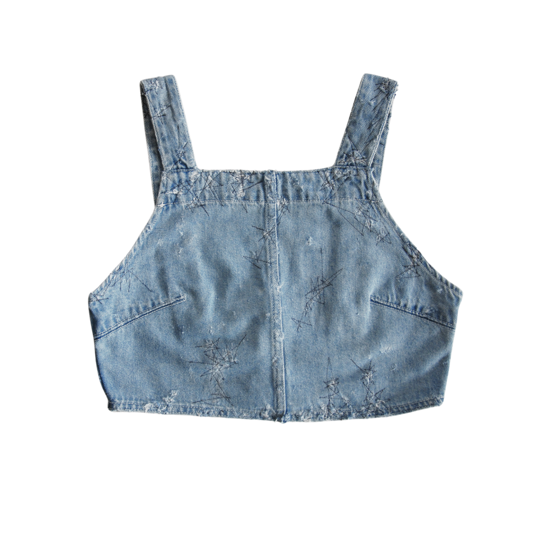 untitled 63 - denim stitched tank