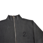 untitled 78 - grey knit zip sweater