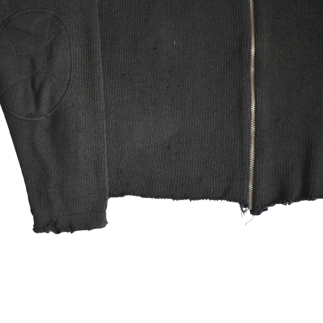 untitled 78 - grey knit zip sweater