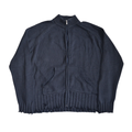 untitled 79 - navy knit zip sweater