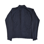 untitled 79 - navy knit zip sweater