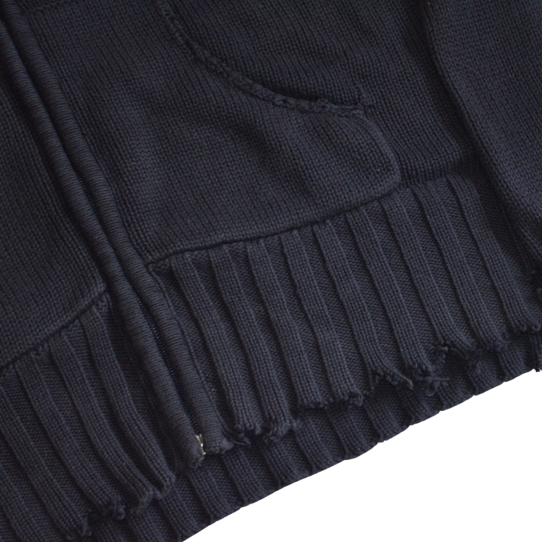 untitled 79 - navy knit zip sweater