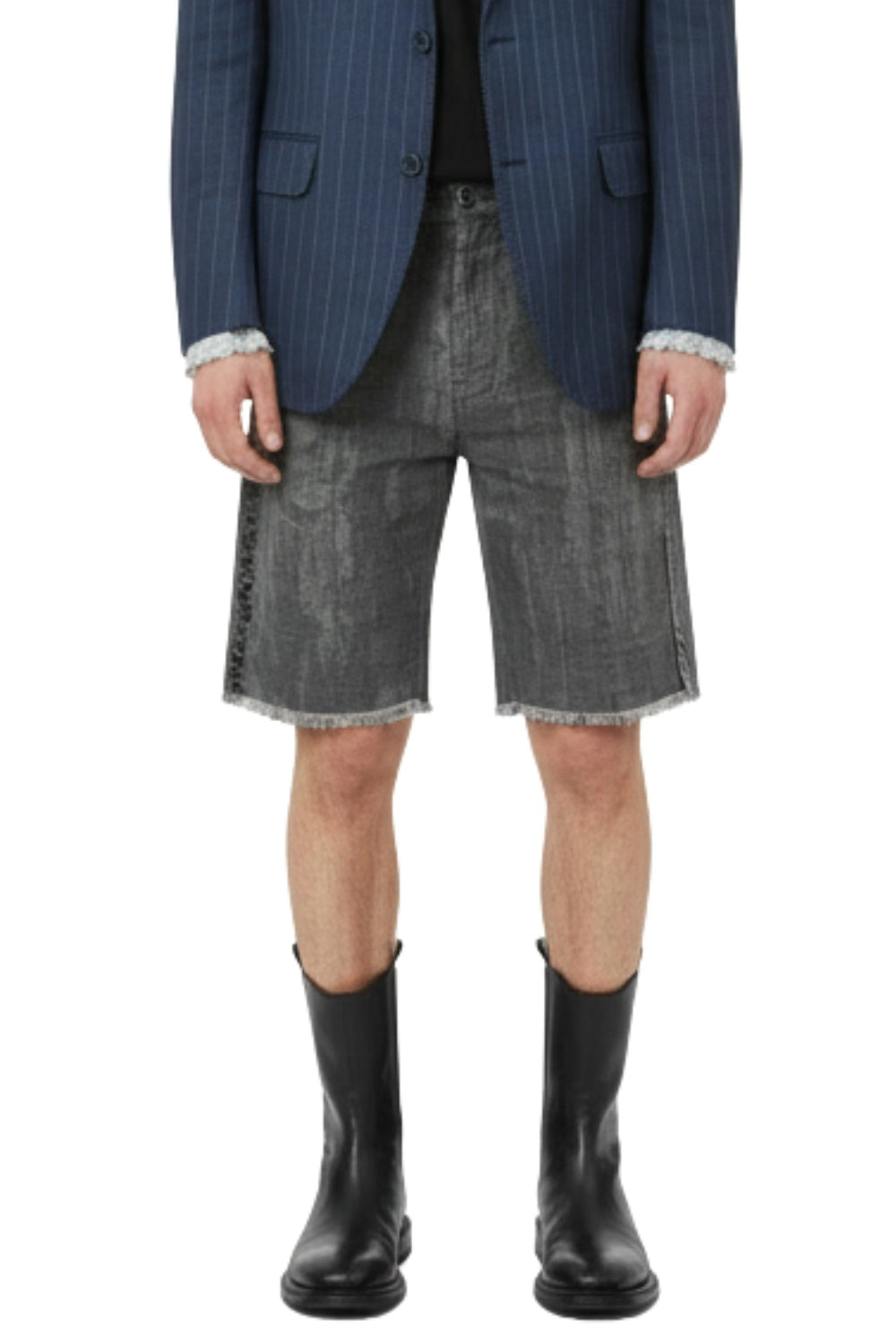 untitled 45 - grey distressed shorts