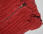 untitled 16 - red distressed jumper