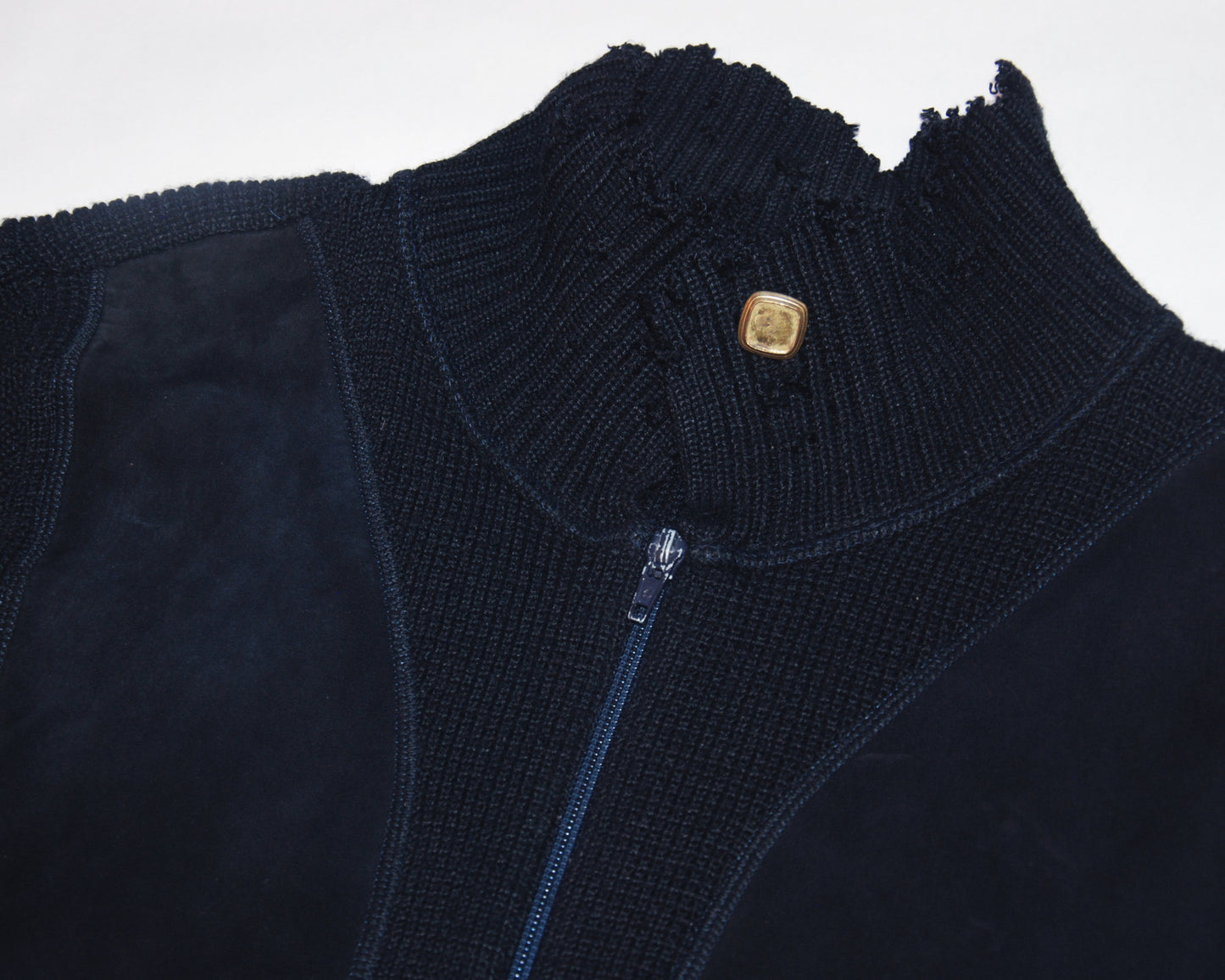 untitled 03 - navy distressed knit jumper