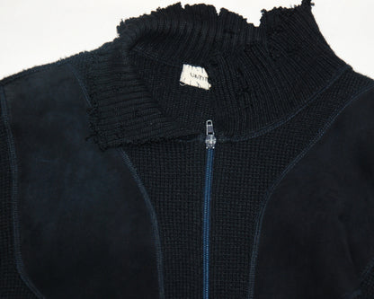 untitled 03 - navy distressed knit jumper